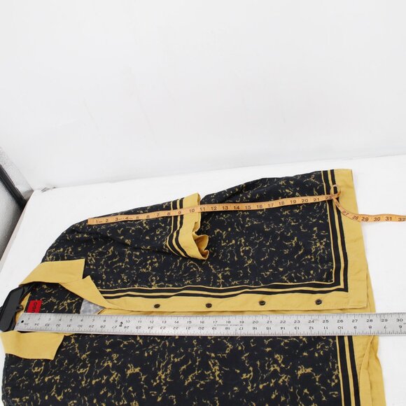 Hugo boss Shirt Men Medium Yellow Black oversized casual print Cotton Blend camp - Picture 12 of 15